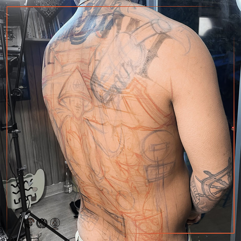 sửa hình xăm ở lưng, sửa hình xăm kín lưng